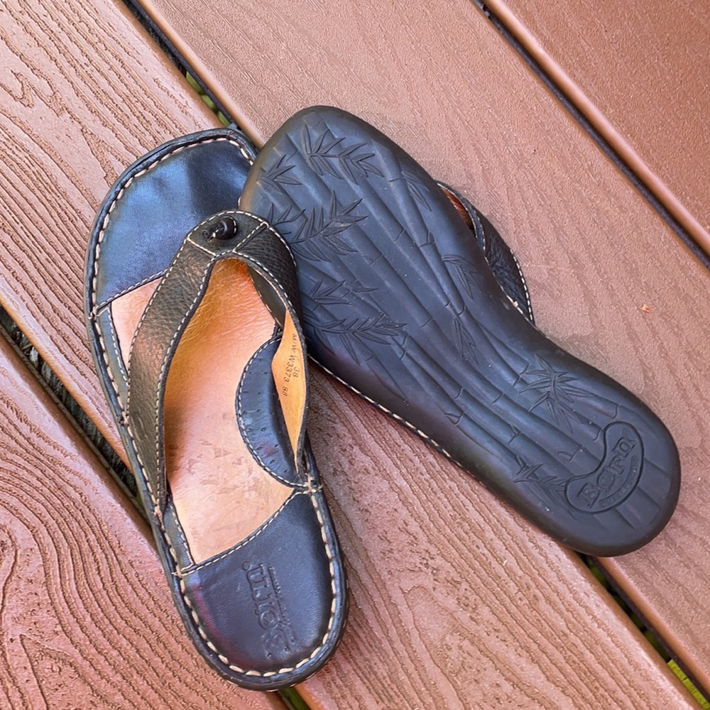 Black Born Leather Sandala - Picture 2 of 2